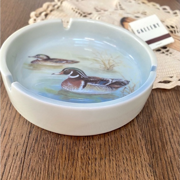 Vintage Otagiri Stoneware Mallard Duck Ashtray - Picture 5 of 7